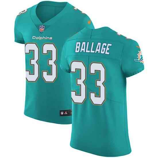 Kalen Ballage Miami Dolphins Men Elite Aqua Team Color Vapor Untouchable Nike Jersey Green